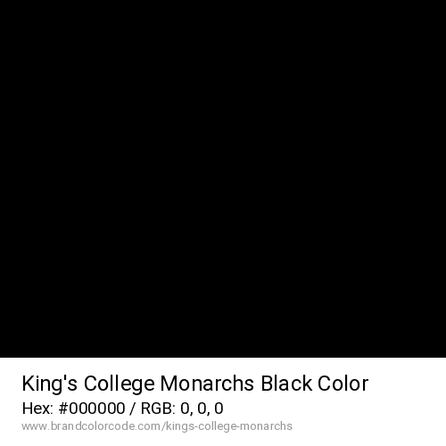 King’s College Monarchs's Black color solid image preview