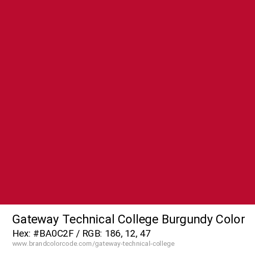 Gateway Technical College's Burgundy color solid image preview