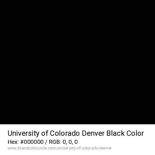 University of Colorado Denver's Black color solid image preview