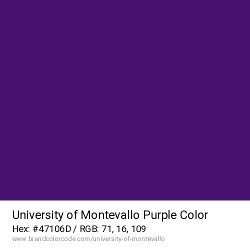 University of Montevallo's Purple color solid image preview