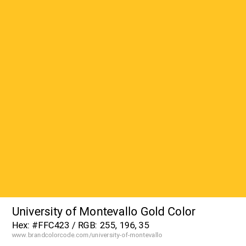 University of Montevallo's Gold color solid image preview