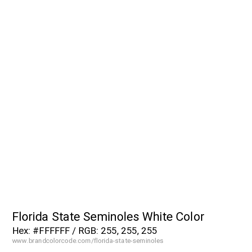Florida State Seminoles's White color solid image preview