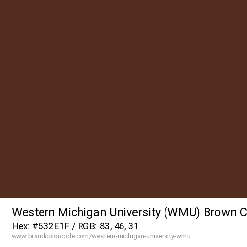 Western Michigan University (WMU)'s Brown color solid image preview