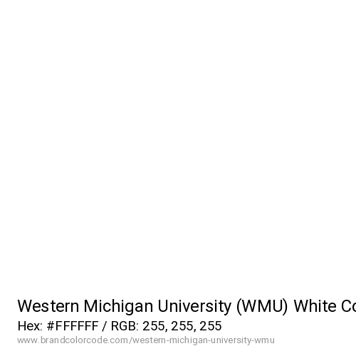 Western Michigan University (WMU)'s White color solid image preview