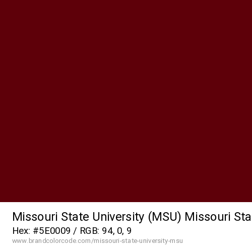 Missouri State University (MSU)'s Missouri State Maroon color solid image preview