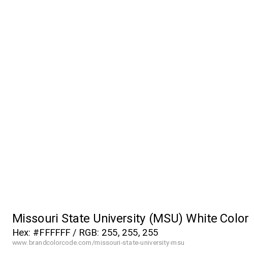 Missouri State University (MSU)'s White color solid image preview