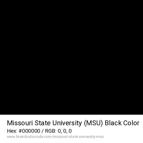 Missouri State University (MSU)'s Black color solid image preview