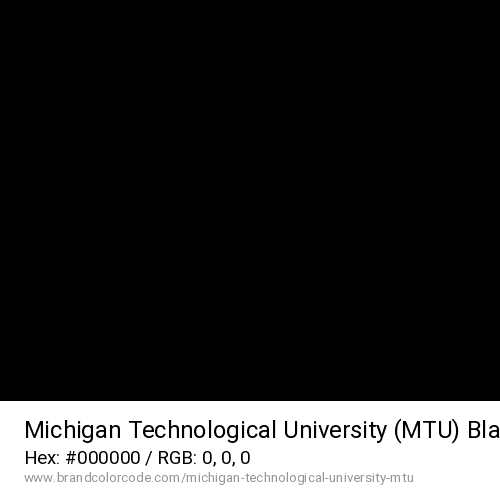 Michigan Technological University (MTU)'s Black color solid image preview