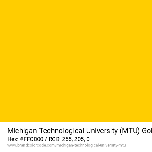 Michigan Technological University (MTU)'s Gold color solid image preview