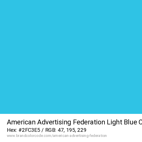 American Advertising Federation's Light blue color solid image preview