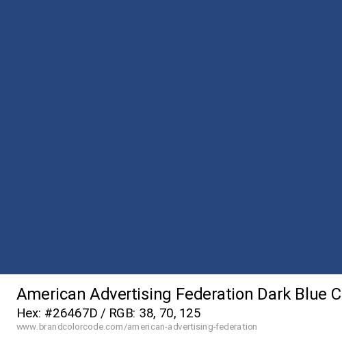 American Advertising Federation's Dark blue color solid image preview
