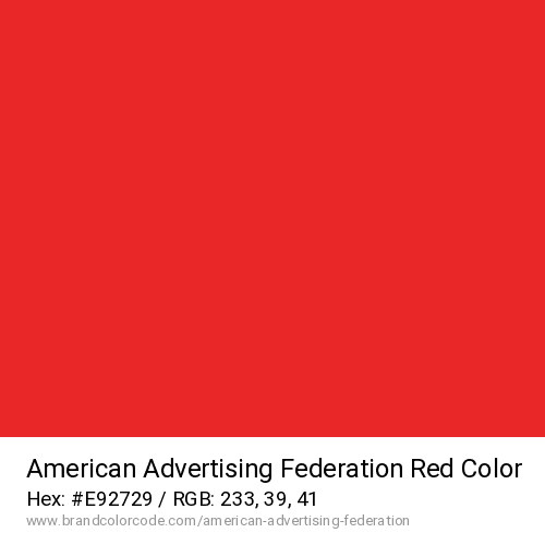 American Advertising Federation's Red color solid image preview