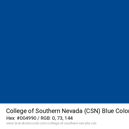 College of Southern Nevada (CSN)'s Blue color solid image preview