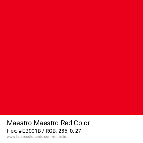 Maestro's Maestro Red color solid image preview