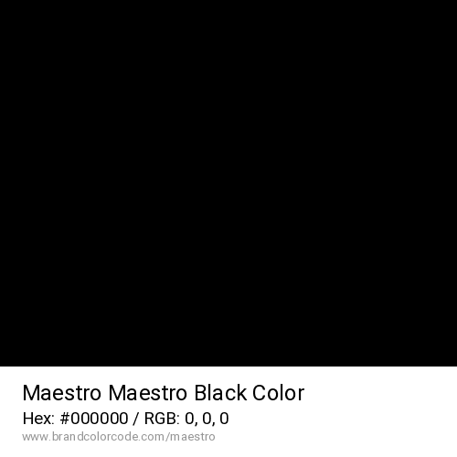 Maestro's Maestro Black color solid image preview