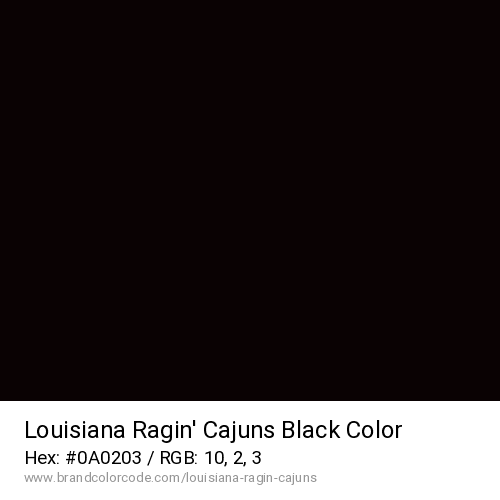 Louisiana Ragin’ Cajuns's Black color solid image preview