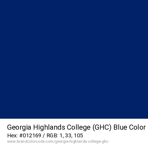 Georgia Highlands College (GHC)'s Blue color solid image preview