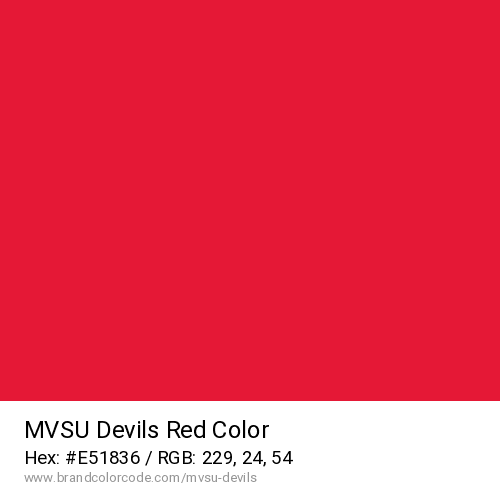 MVSU Devils's Red color solid image preview