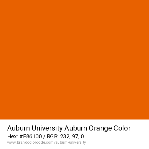 Auburn University's Auburn Orange color solid image preview