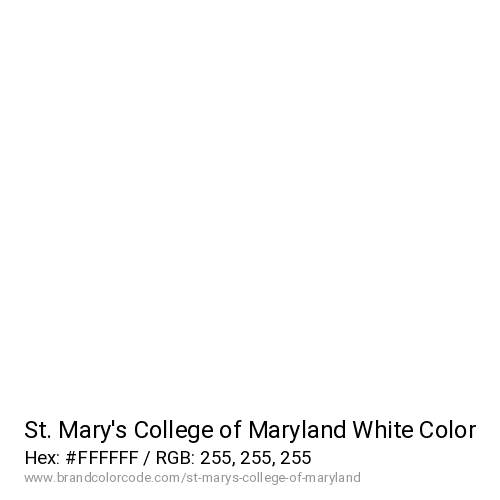 St. Mary’s College of Maryland's White color solid image preview