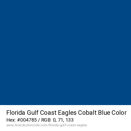 Florida Gulf Coast Eagles's Cobalt Blue color solid image preview