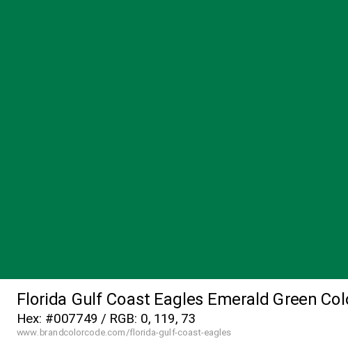 Florida Gulf Coast Eagles's Emerald Green color solid image preview