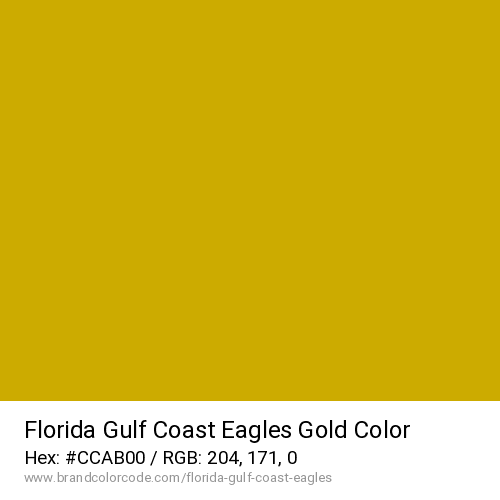 Florida Gulf Coast Eagles's Gold color solid image preview