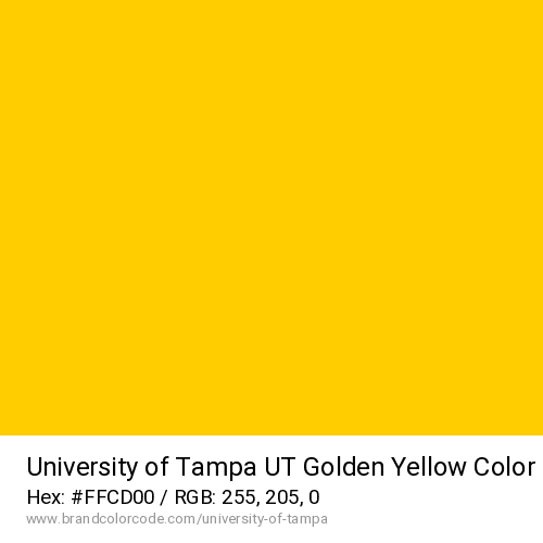 University of Tampa's UT Golden Yellow color solid image preview