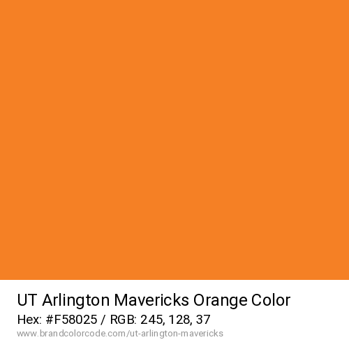 UT Arlington Mavericks's Orange color solid image preview