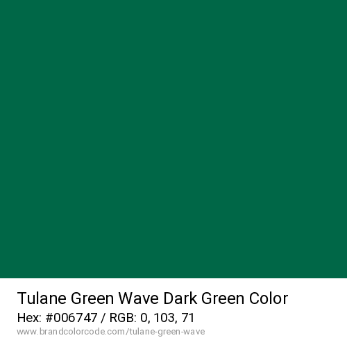 Tulane Green Wave's Dark Green color solid image preview