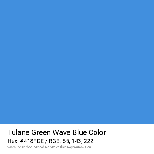 Tulane Green Wave's Blue color solid image preview