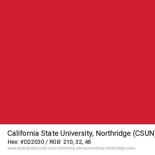 California State University, Northridge (CSUN)'s Red color solid image preview
