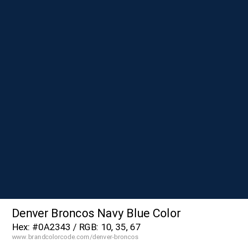 Denver Broncos's Navy Blue color solid image preview