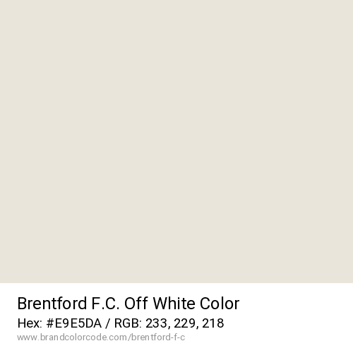 Brentford F.C.'s Off White color solid image preview
