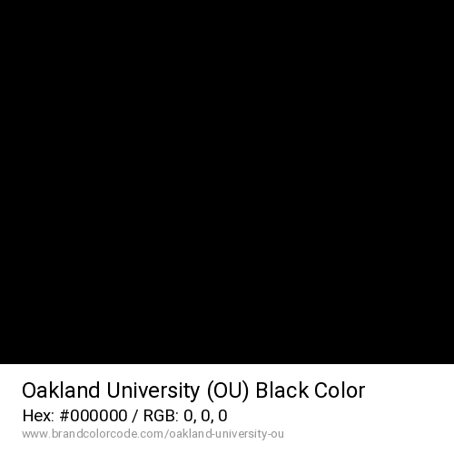 Oakland University (OU)'s Black color solid image preview
