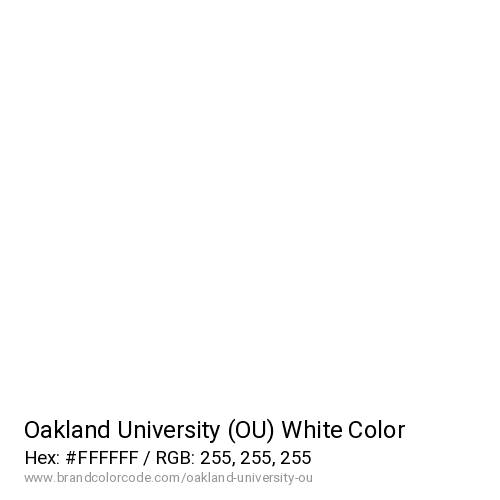 Oakland University (OU)'s White color solid image preview