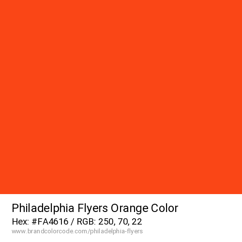 Philadelphia Flyers's Orange color solid image preview
