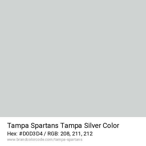 Tampa Spartans's Tampa Silver color solid image preview