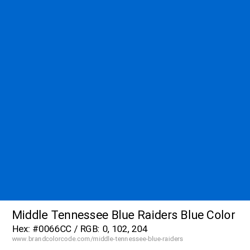 Middle Tennessee Blue Raiders's Blue color solid image preview