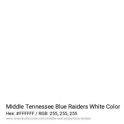 Middle Tennessee Blue Raiders's White color solid image preview