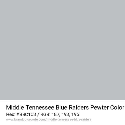 Middle Tennessee Blue Raiders's Pewter color solid image preview