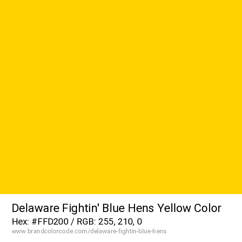 Delaware Fightin’ Blue Hens's Yellow color solid image preview