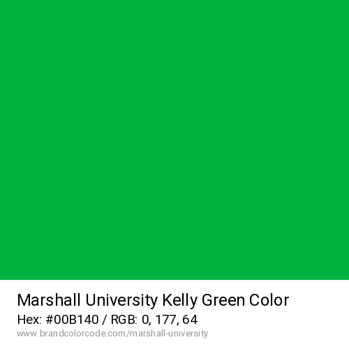 Marshall University's Kelly Green color solid image preview