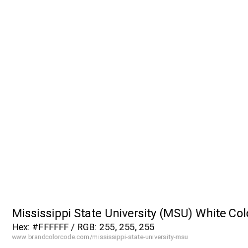 Mississippi State University (MSU)'s White color solid image preview