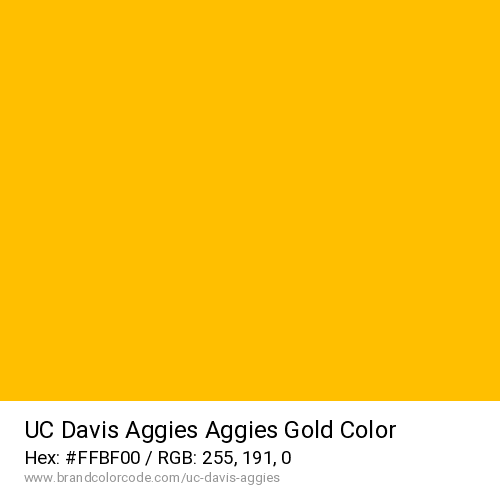 UC Davis Aggies's Aggies Gold color solid image preview