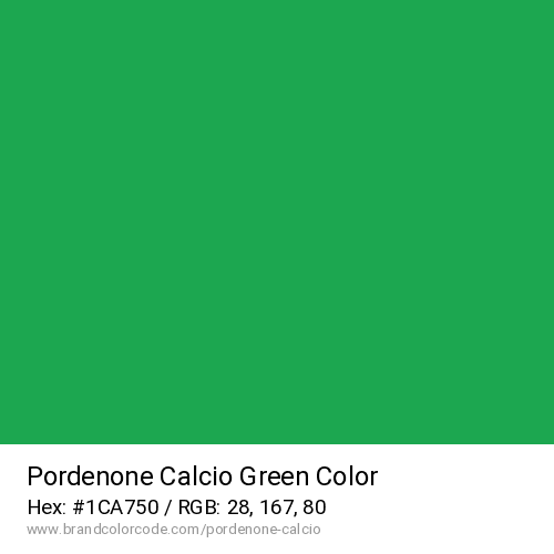Pordenone Calcio's Green color solid image preview