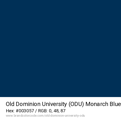 Old Dominion University (ODU)'s Monarch Blue color solid image preview