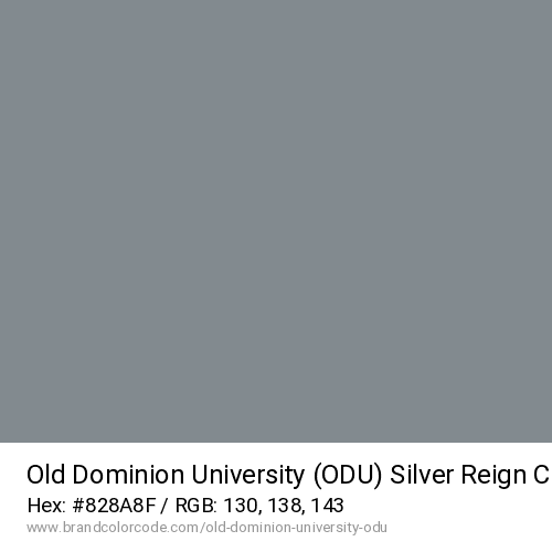Old Dominion University (ODU)'s Silver Reign color solid image preview