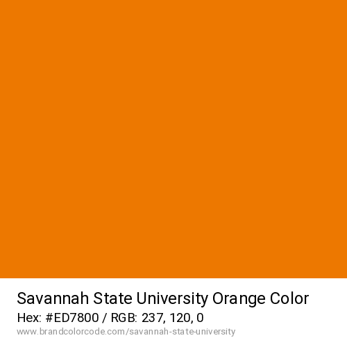Savannah State University's Orange color solid image preview