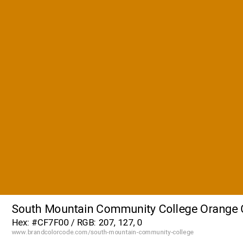 South Mountain Community College's Orange color solid image preview
